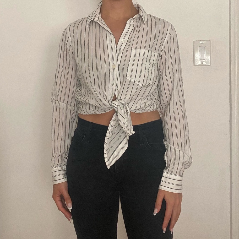 Striped Button-Down Shirt